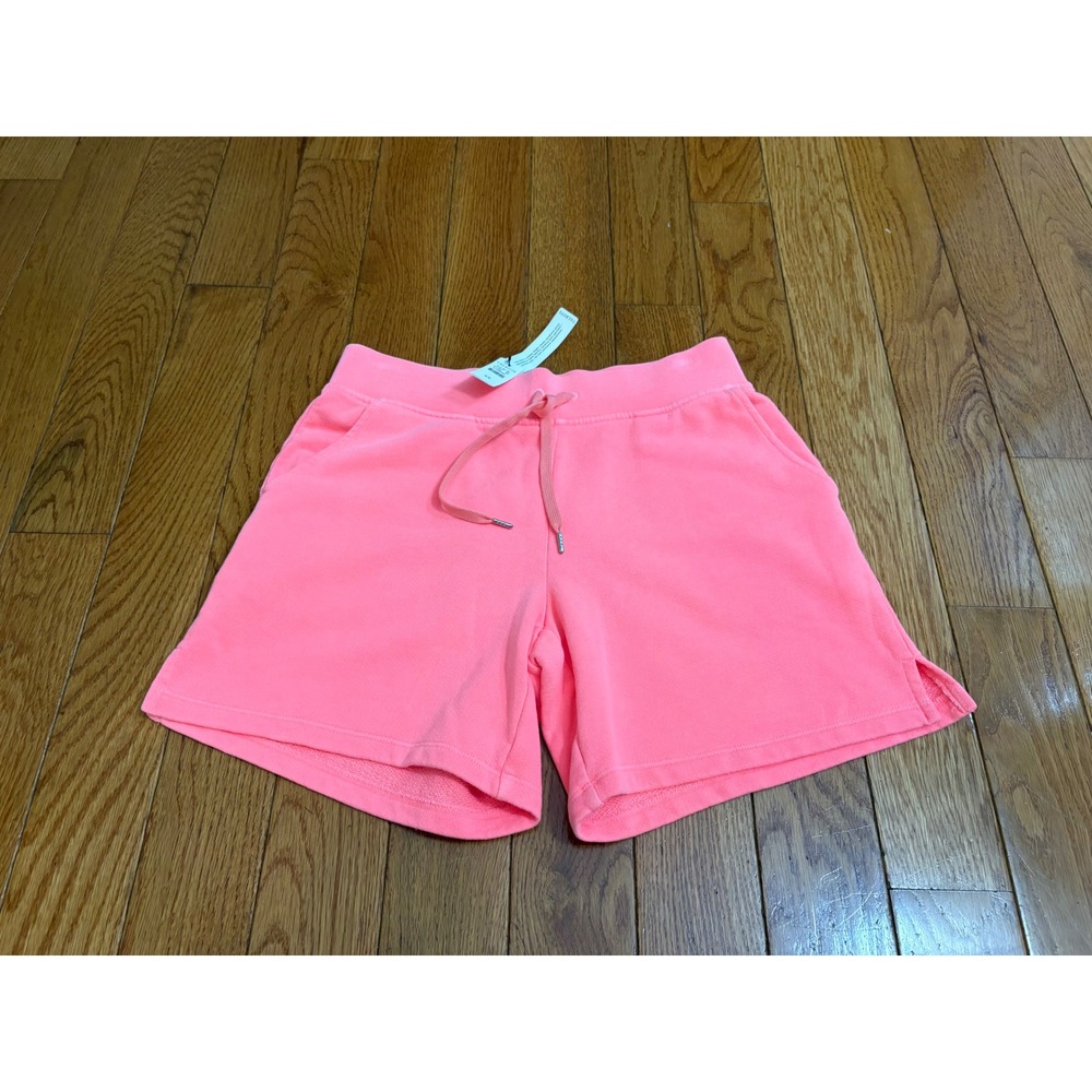 New Talbots Womens Neon Pink French Terry Drawstring Shorts XS 377091-55